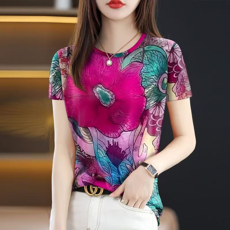 Colorful Floral women T-shirt