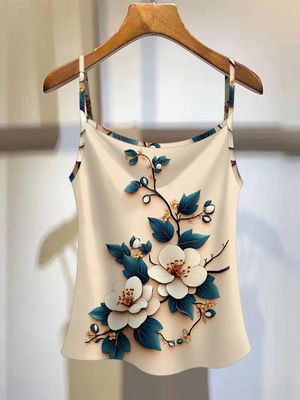 Elegant Floral Cami women Top