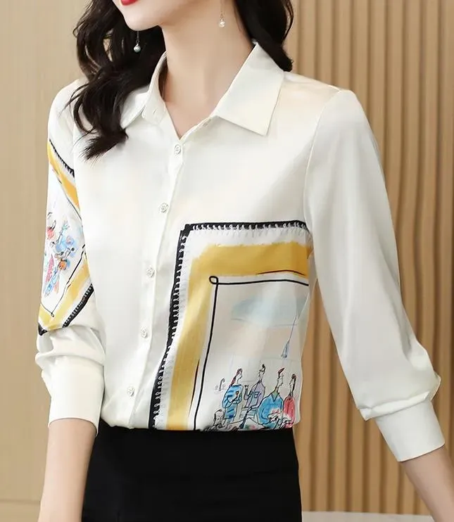Modern Women Shirt Painting Print
