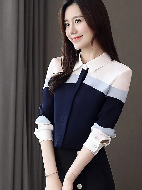 Beautiful Mixed Blue and White Women Shirt