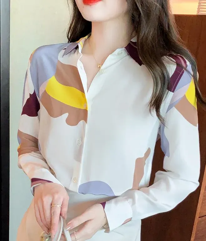 Elegant Women Shirt Fashion Print