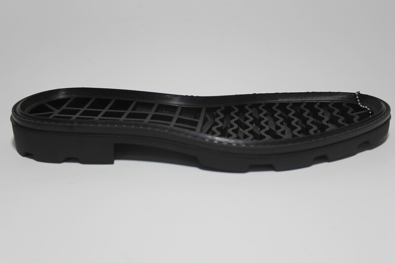 black sole of shoe