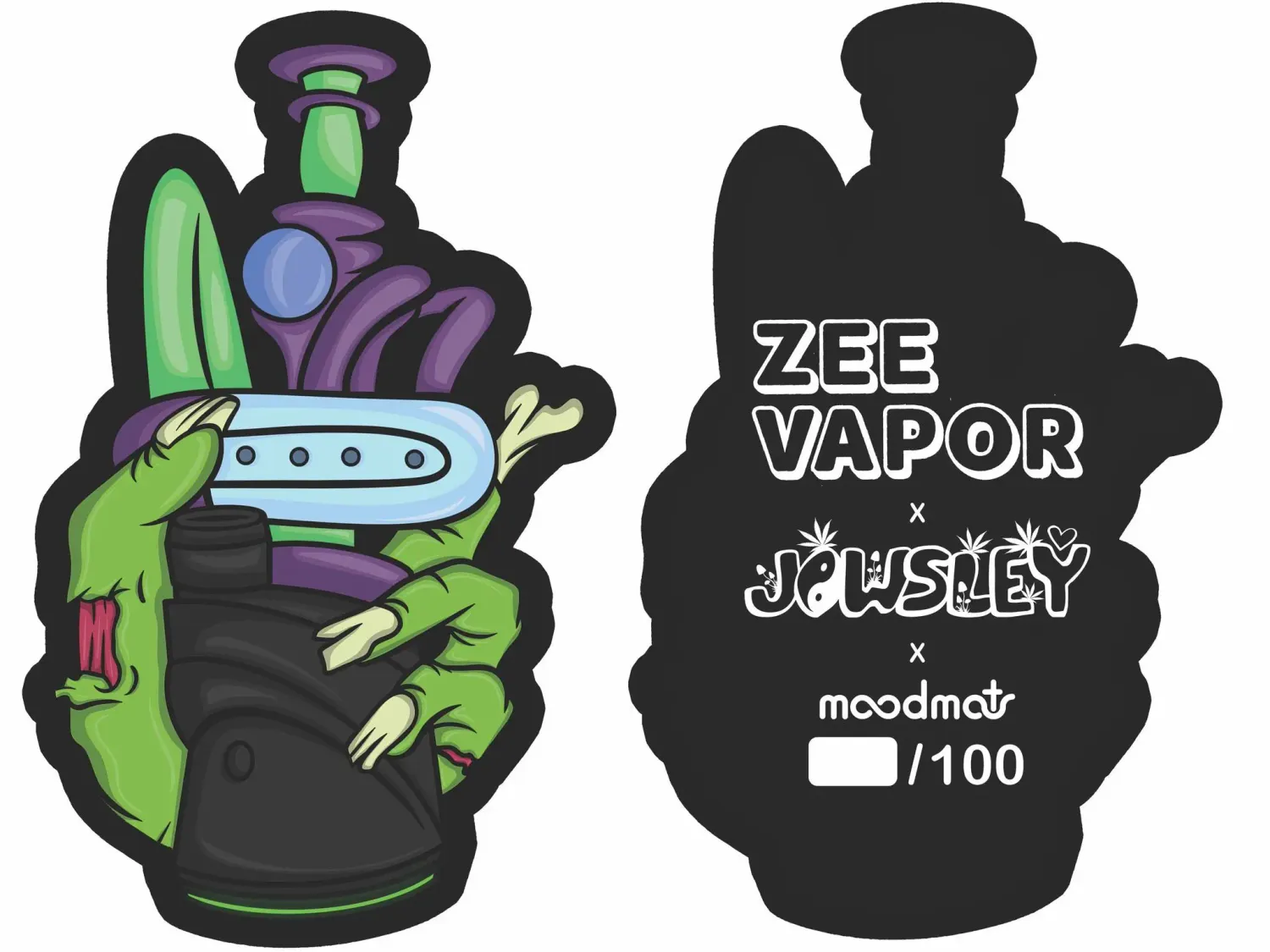 MOOD MATS X JOWSLEY X CALL YOUR FAM GLASS : ZOMBIE PUMP LIMITED EDITON