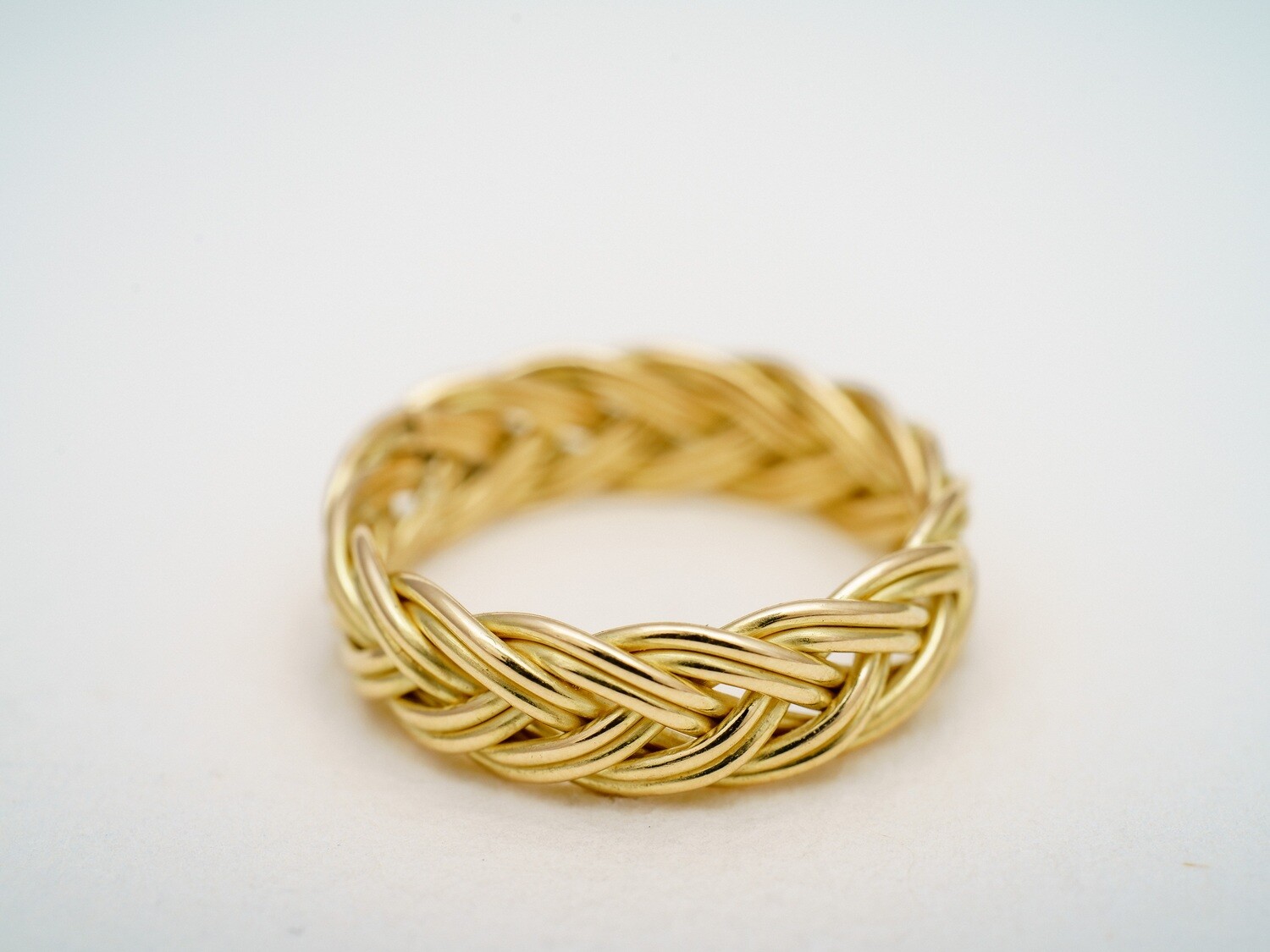 Flechtring 750/- Gold - 5x2 Zopfmuster