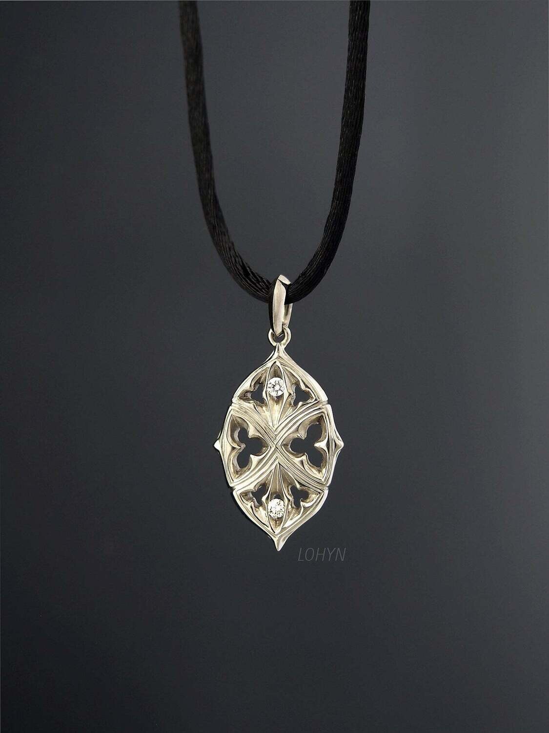 Amulett 750/- Weißgold mit Brillanten