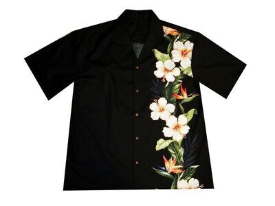 Hawaiian Shirt 437-BLACK