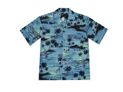 Hawaiian Shirt 429-BLUE