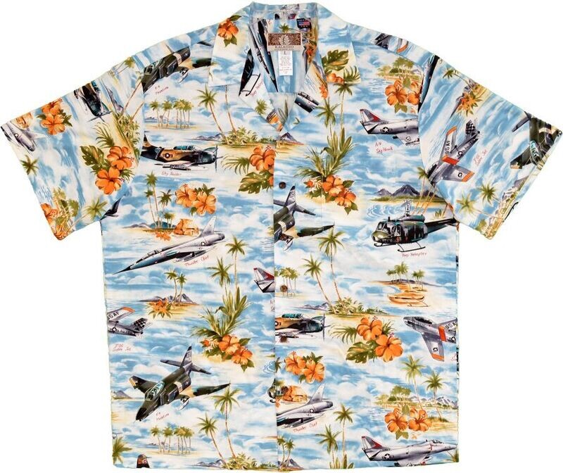 Hawaiian Shirt R-858-BLUE