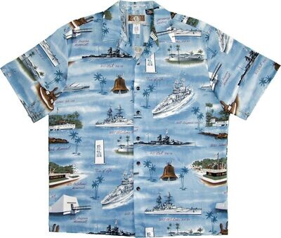 Hawaiian Shirt R-CR847-BLUE