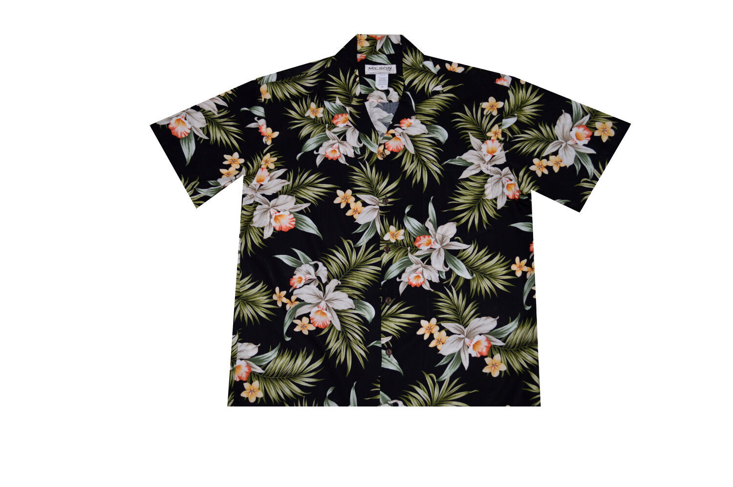 Hawaiian Shirt 824-BLACK