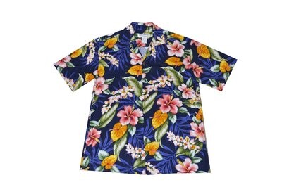 Hawaiian Shirt 830-NAVY