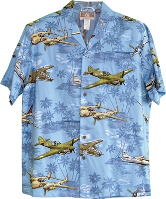 Hawaiian Shirt R-859-BLUE