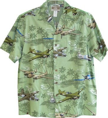 Hawaiian Shirt R-859-GREEN
