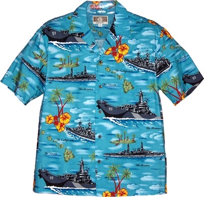 Hawaiian Shirt R-CRK577-TURQ