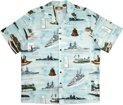 Hawaiian Shirt R-CR847-AQUA
