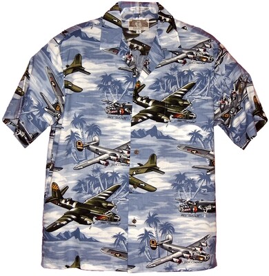 Hawaiian Shirt R-445R-BLUE