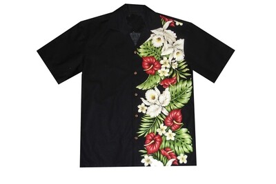 Hawaiian Shirt 488-BLACK