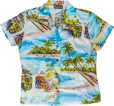 Hawaiian Shirt R-L078-BLUE