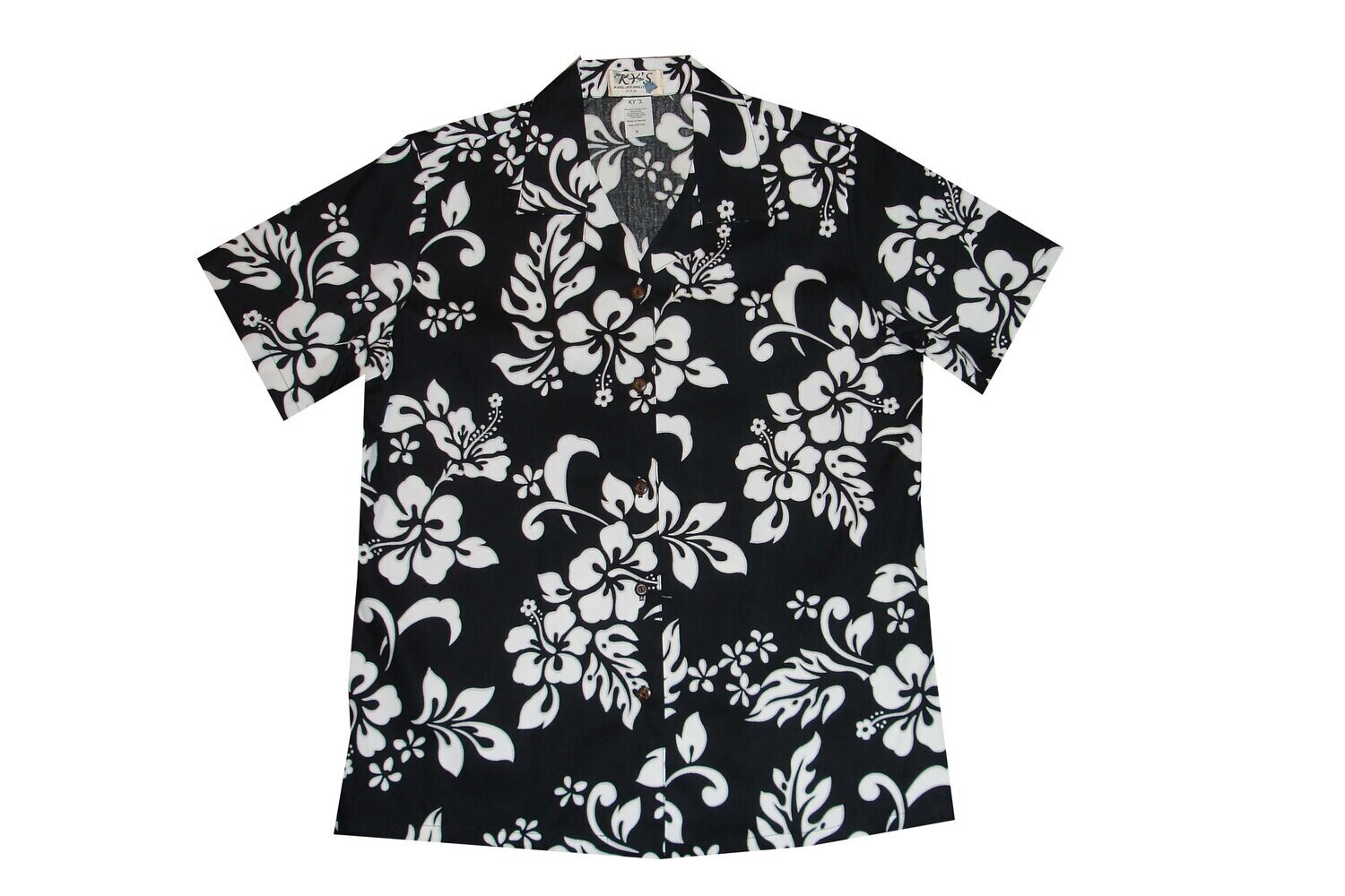 Hawaiian Shirt L354-BLACK