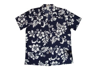 Hawaiian Shirt L354-NAVY