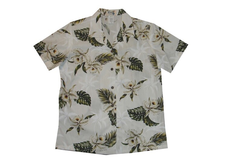 Hawaiian Shirt L413-WHITE