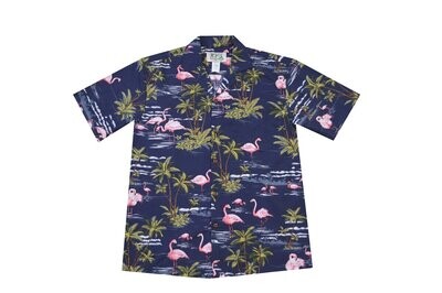 Hawaiian Shirt 406-NAVY