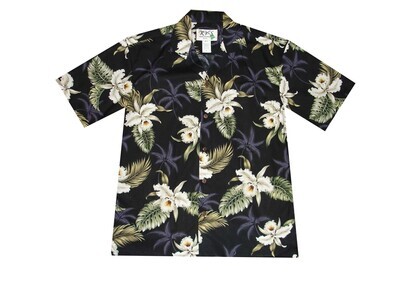 Hawaiian Shirt 413-BLACK