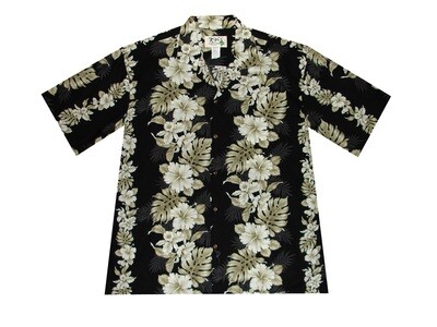 Hawaiian Shirt 434-BLACK
