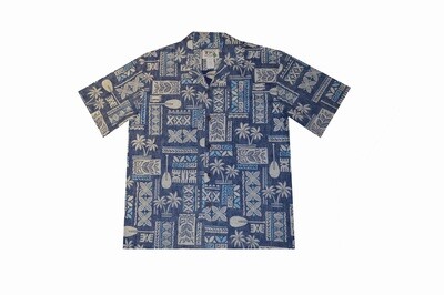 Hawaiian Shirt 510-NAVY