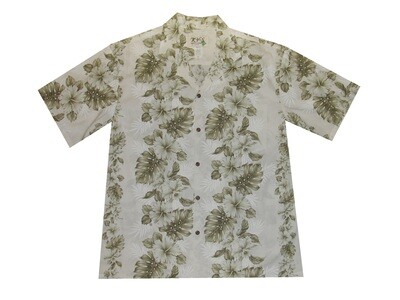 Hawaiian Shirt 434-WHITE-TAN