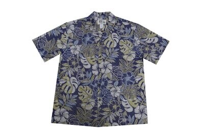 Hawaiian Shirt 523-NAVY