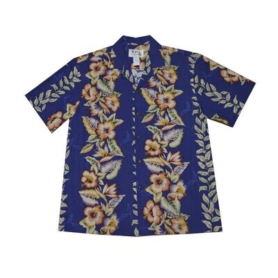 Hawaiian Shirt 535-NAVY