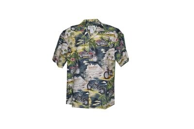 Hawaiian Shirt 542-BLACK
