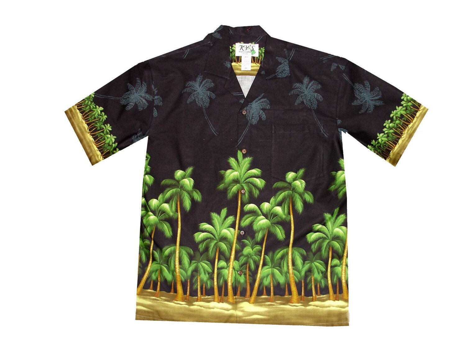 Hawaiian Shirt 408-BLACK