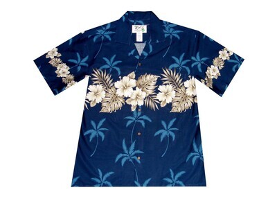 Hawaiian Shirt 412-NAVY