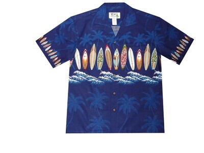 Hawaiian Shirt 415-NAVY