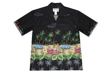 Hawaiian Shirt 418-BLACK