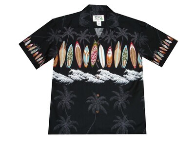 Hawaiian Shirt 415-BLACK