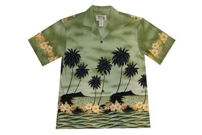 Hawaiian Shirt 428-GREEN
