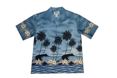 Hawaiian Shirt 428-BLUE