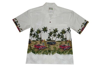 Hawaiian Shirt 418-WHITE