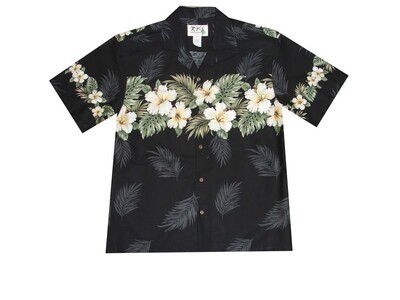 Hawaiian Shirt 430-BLACK
