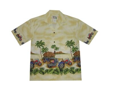 Hawaiian Shirt 445-YELLOW