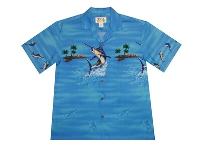 Hawaiian Shirt 448-NAVY