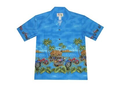 Hawaiian Shirt 445-NAVY