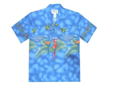 Hawaiian Shirt 453-BLUE