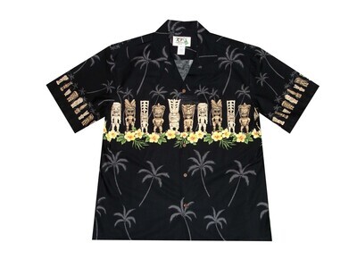 Hawaiian Shirt 451-BLACK