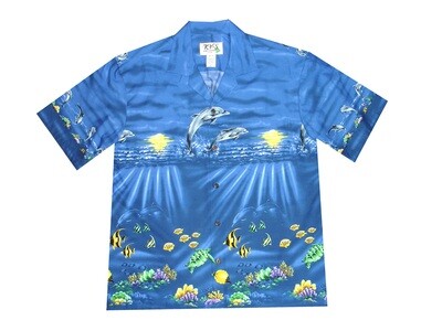 Hawaiian Shirt 452-NAVY