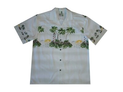 Hawaiian Shirt 507-WHITE