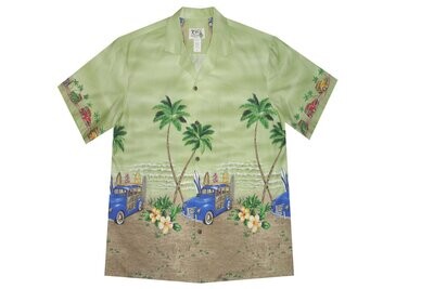 Hawaiian Shirt 467-GREEN